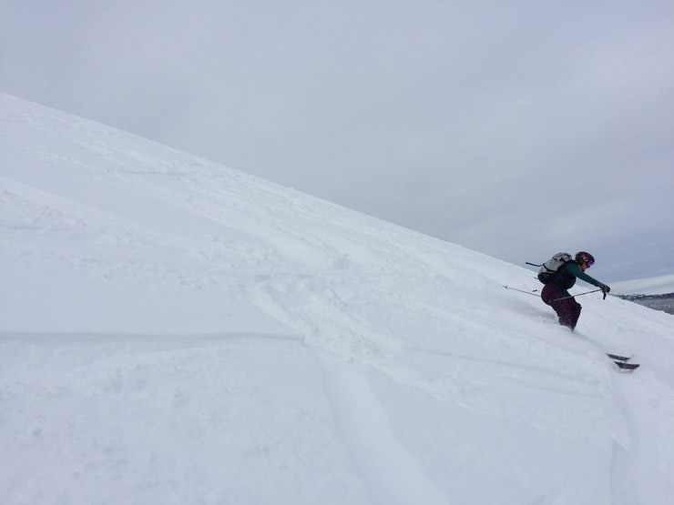 Skiing the Cinder Cone