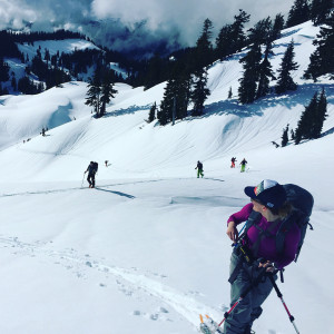 Backcountry skiing Table Mountain Mt. Baker